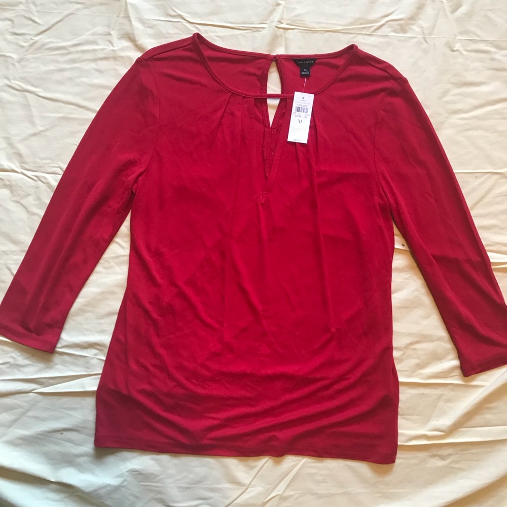 Red Ann Taylor Blouse
